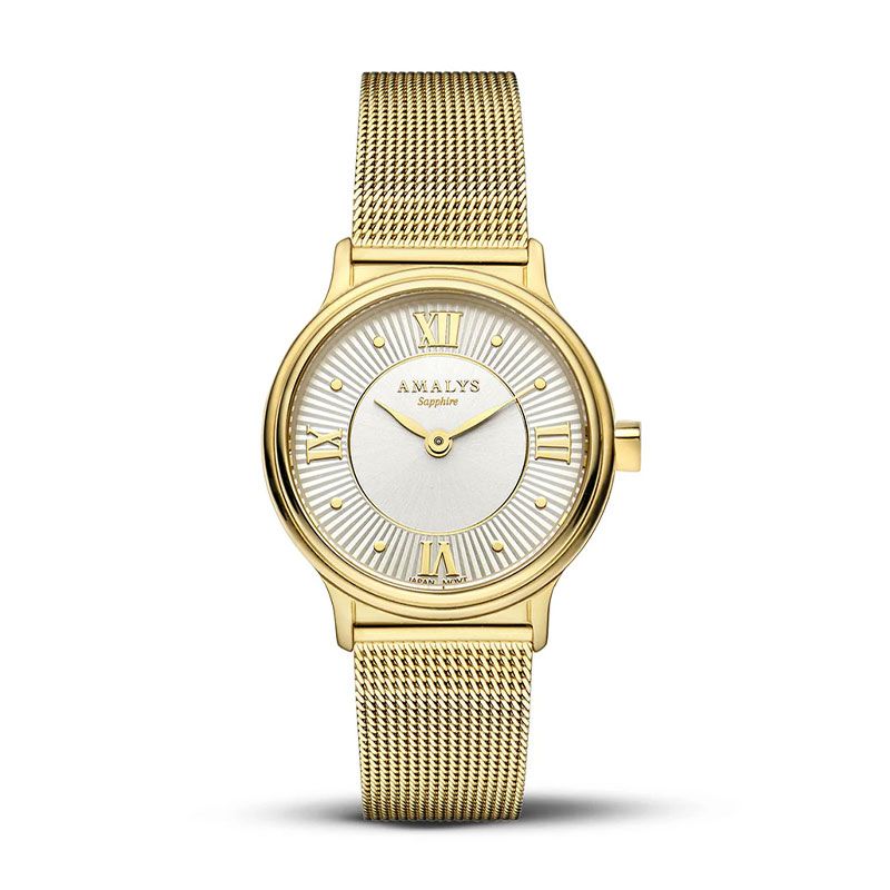 Montre femme amalys sibylle acier doré - analogiques - edora