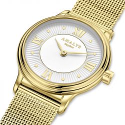 Montre femme amalys sibylle acier doré - analogiques - edora - 2