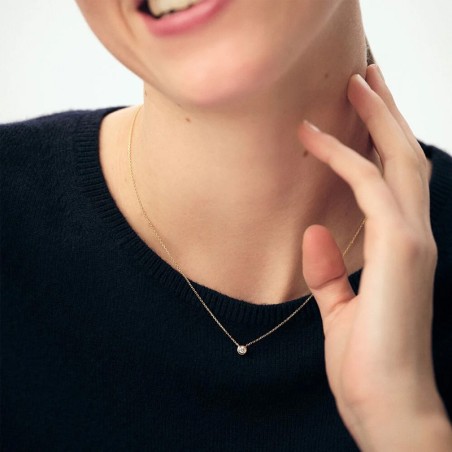 Collier femme ras du cou agatha brillant doré 02690037-137-tu – colliers femme