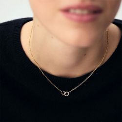 Collier femme ras du cou  agatha rondou doré 02690053-137-tu - colliers-femme - edora - 1