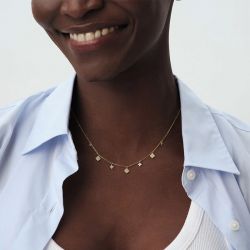 Collier femme ras du cou agatha beloved argenté 02690127-137-tu - colliers-femme - edora - 2