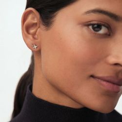 Piercing femme puce agatha shining argenté 02321110-136-tu - puces - edora - 2