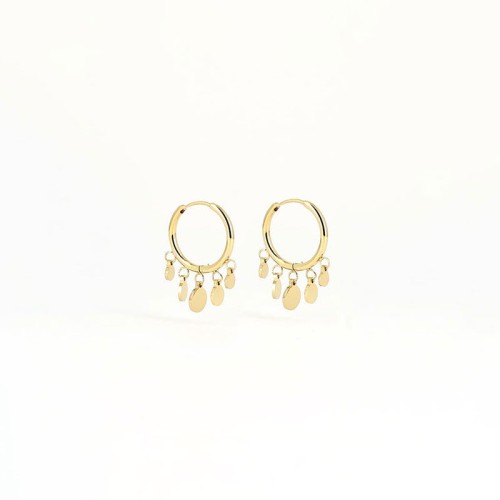 Boucles d'oreilles Femme Créoles ZAG Bijoux Confettis Doré SEC04242-01UNI