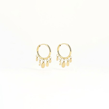 Boucles d'oreilles femme créoles zag bijoux confettis doré sec04242-01uni – créoles