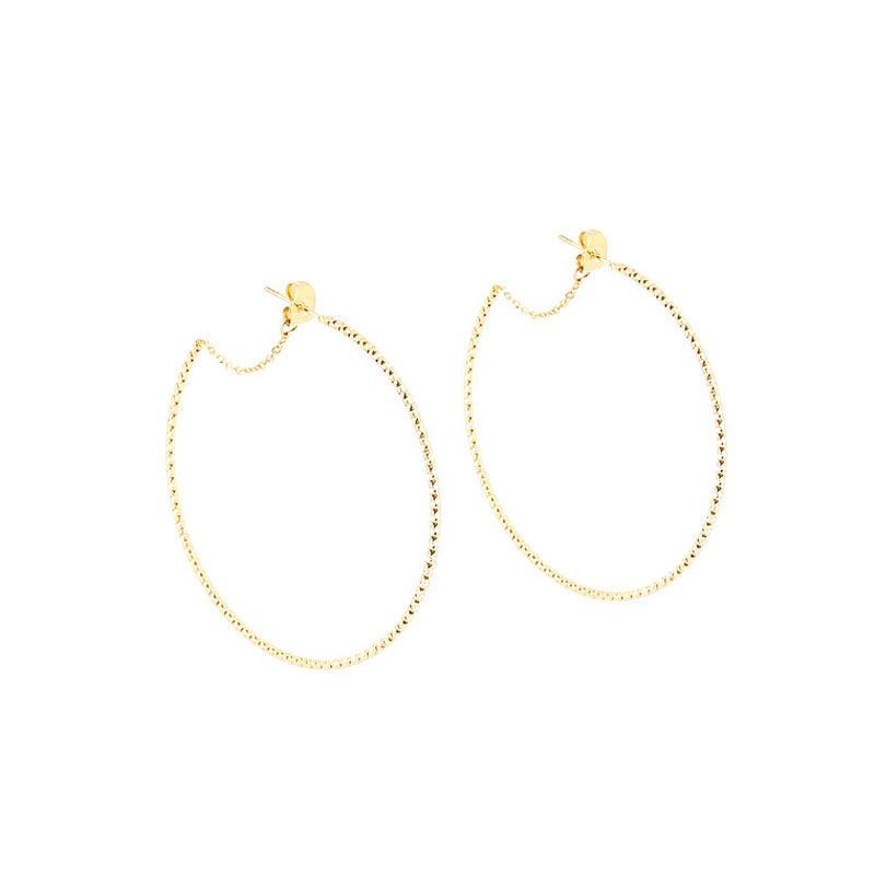 Boucles d'oreilles femme créoles zag bijoux papaya doré sec21347-01uni50 - creoles - edora