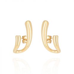 Boucles d'oreilles femme créoles zag bijoux ander doré sec25296-01uni - creoles - edora - 0