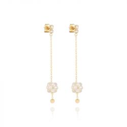 Boucles d'oreilles femme pendantes zag bijoux bacca doré sel25467-01sel - pendantes - edora - 0