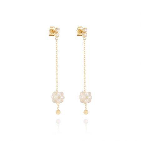 Boucles d’oreilles acier inoxydable: puces & créoles en acier - pendantes - edora - 1