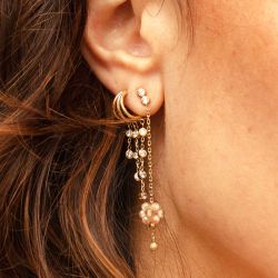 Boucles d'oreilles femme pendantes zag bijoux bacca doré sel25467-01sel - pendantes - edora - 1