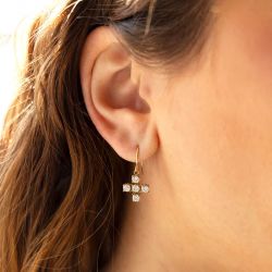 Boucles d'oreilles femme pendantes zag bijoux conti doré sem25281-01wht - pendantes - edora - 1