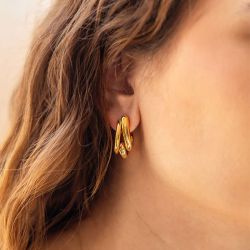 Boucles d'oreilles femme pendantes zag bijoux giota doré sem25526-01uni - pendantes - edora - 1