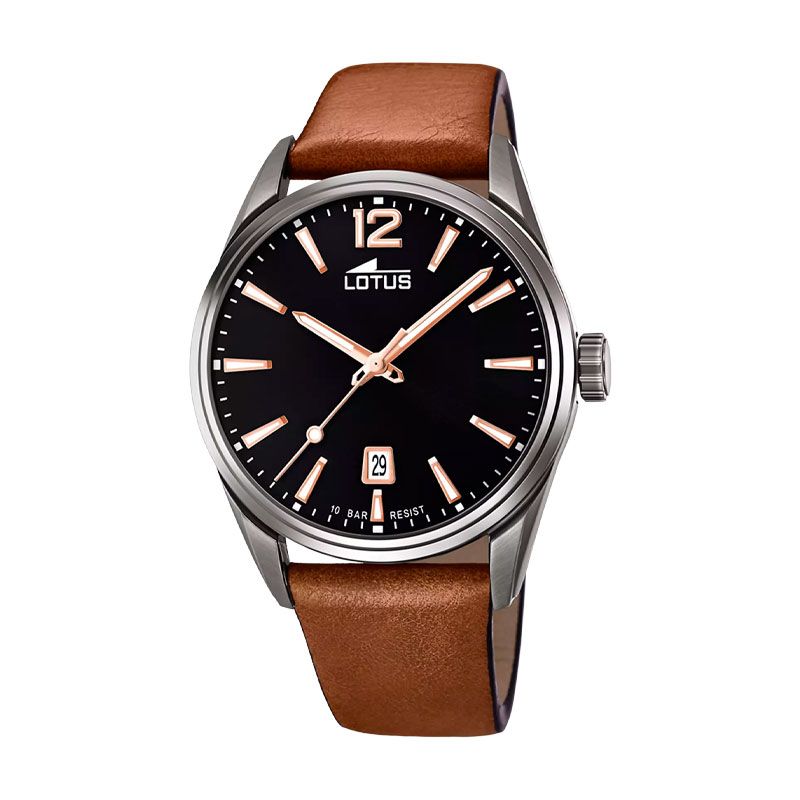 Montre homme lotus  cuir marron 18685/2 - analogiques - edora