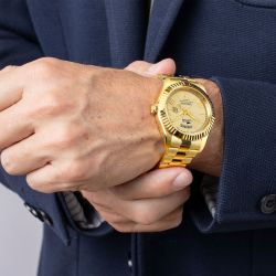 Montre homme lotus freedom  acier doré  18857/1 - analogiques - edora - 1