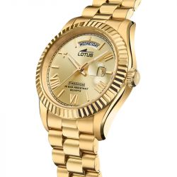Montre homme lotus freedom  acier doré  18857/1 - analogiques - edora - 2