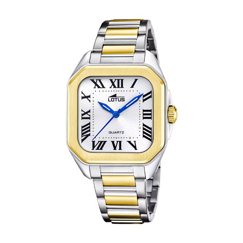 Montre femme lotus square acier bicolore 18969/1 - analogiques - edora