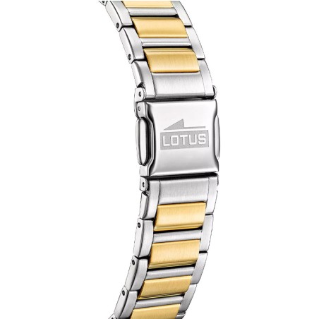 Montre femme lotus square acier bicolore 18969/1 – analogiques