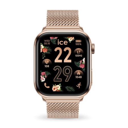 Montre mixte ice smart 3.0 rectangulaire 1.78 rose-gold milanese 024304 – connectées