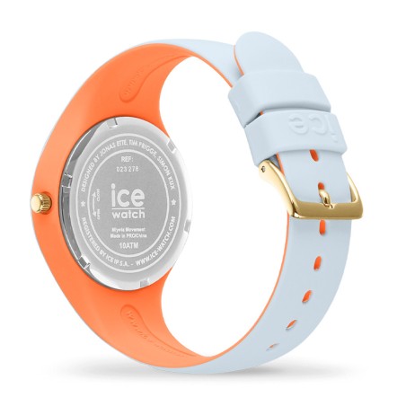 Montre femme ice duo chic light blue orange 023278 – analogiques