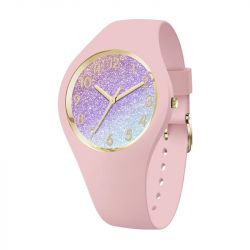 Montre femme ice glitter violet et silicone rose 022569 - analogiques - edora - 0