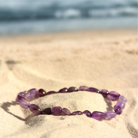 Bracelet homme cuir, argent, perle - bracelet homme tendance - bracelets-elastique - edora - 1