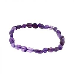 Bracelet pierres roulées edora collection terra nata zana améthyste edo3701459012572 - bracelets-elastique - edora - 2