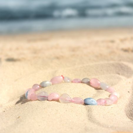 Bracelet homme cuir, argent, perle - bracelet homme tendance - bracelets-elastique - edora - 1