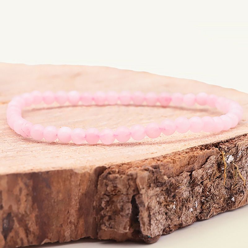 Bracelet boules edora collection terra nata aïma quartz rose brésil edo3701459014750 - bracelets-elastique - edora