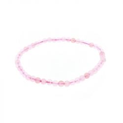 Bracelet boules edora collection terra nata aïma quartz rose brésil edo3701459014750 - bracelets-elastique - edora - 2