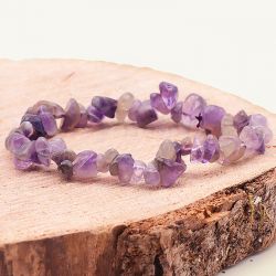 Bracelet baroque edora collection terra nata avara améthyste rubanée brésil edo3701459018543 - bracelets-elastique - edora - 0