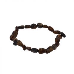 Bracelet pierres roulées edora collection terra nata orka bronzite edo3701459033225 - bracelets-elastique - edora - 2