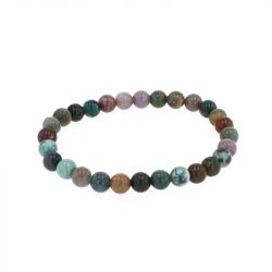 Bracelet boules edora collection terra nata dava agate indienne edo3701459066841 - bracelets-elastique - edora - 2