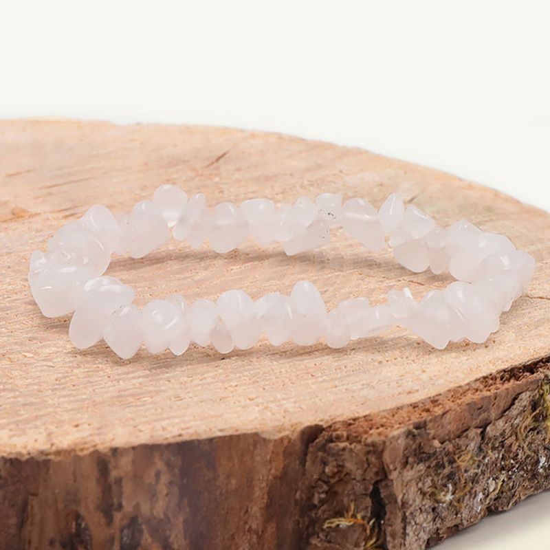 Bracelet baroque edora collection terra nata lira agate blanche edo3701459066889 - bracelets-elastique - edora