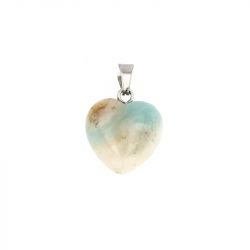 Pendentif femme cœur edora collection terra nata kyna amazonite multicolore edo3701459081073 - pendentifs - edora - 0