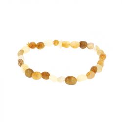 Bracelet pierres roulées edora collection terra nata faïra aventurine jaune edo3701459081769 - bracelets-elastique - edora - 2