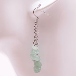 Boucles d'oreilles femme pendantes edora collection terra nata siona aventurine verte edo3701459081967 - pendantes - edora - 1