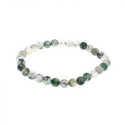 Bracelet boules edora collection terra nata vana agathe mousse edo3701459082681 - bracelets-elastique - edora - 2