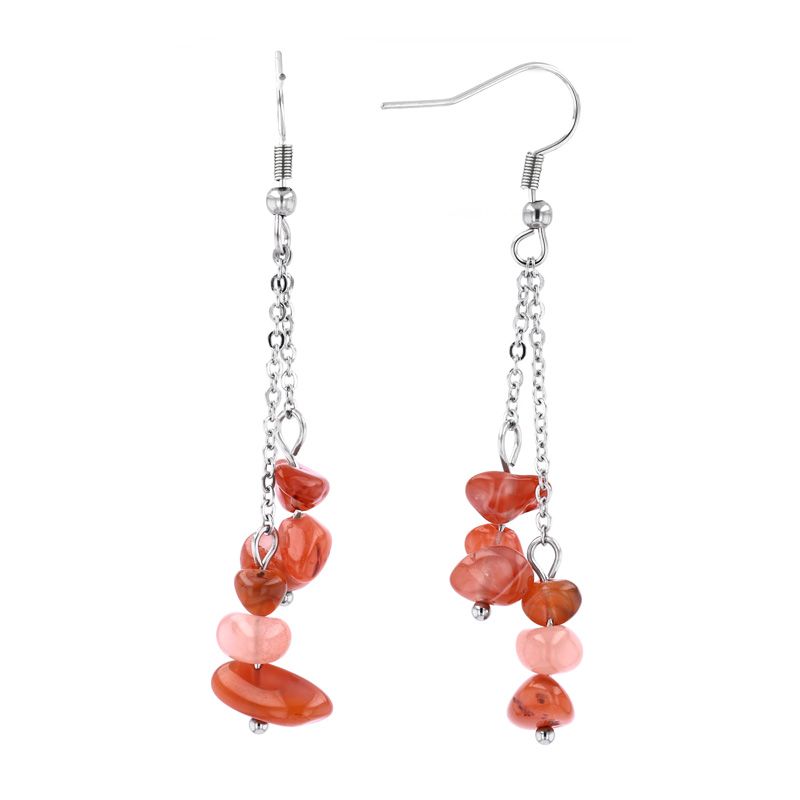 Boucles d'oreilles femme pendantes edora collection terra nata fera cornaline edo3701459082841 - pendantes - edora