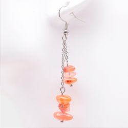 Boucles d'oreilles femme pendantes edora collection terra nata fera cornaline edo3701459082841 - pendantes - edora - 1