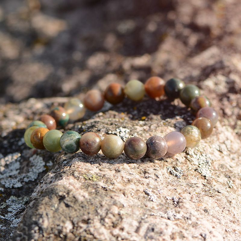 Bracelet boule terra nata mahara agathe indienne edo3701459010417 - bracelets-elastique - edora