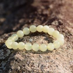 Bracelet boule terra nata lyora  jade de chine edo3701459012176 - bracelets-elastique - edora - 0