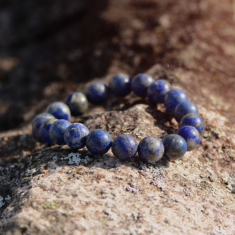 Bracelet boule terra nata maelia lapis lazuli edo3701459012251 - bracelets-elastique - edora