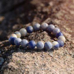 Bracelet boule terra nata nyra sodalite brésil  edo3701459015764 - bracelets-elastique - edora - 0