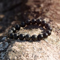 Bracelet boule terra nata  aurelka obsidienne Œil céleste edo3701459083077 - bracelets-elastique - edora - 0