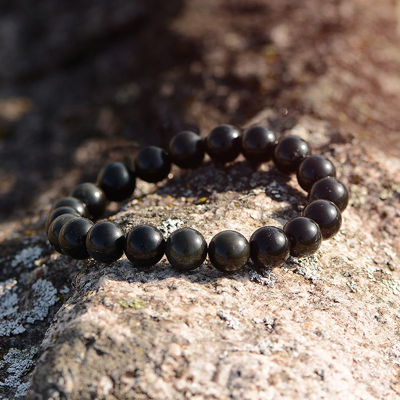 Bracelet boule terra nata  aurelka obsidienne Œil céleste edo3701459083077 - bracelets-elastique - edora