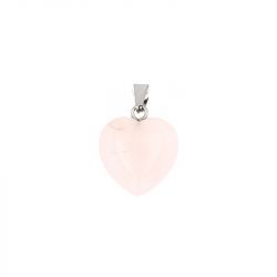 Pendentif Femme Cœur EDORA Collection Terra Nata Amaï Quartz Rose Brésil EDO3701459007219