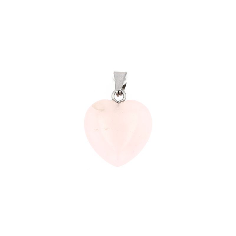 Pendentif femme cœur edora collection terra nata amaï quartz rose brésil edo3701459007219   - pendentifs - edora