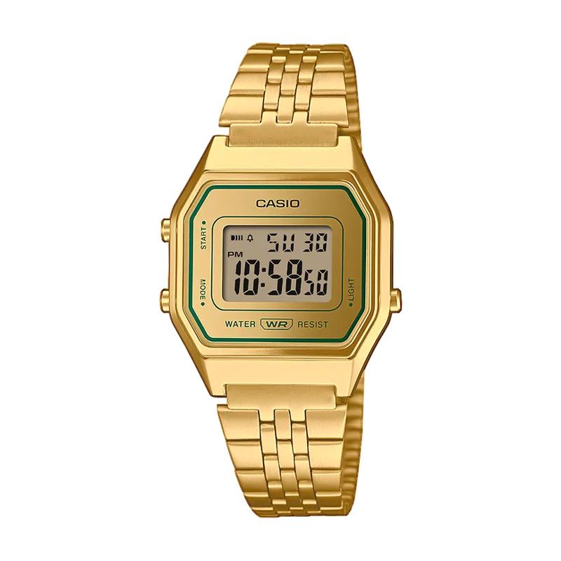 Montre femme casio iconic acier doré la680wegv-9aef - digitales - edora