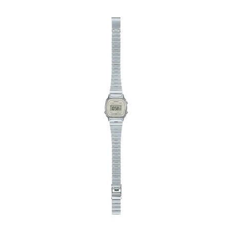 Montre femme casio mini collection acier argenté la670wea-7ef – digitales