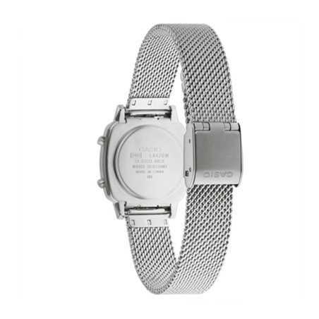 Montre femme casio mini collection acier argenté la670wem-7ef – digitales