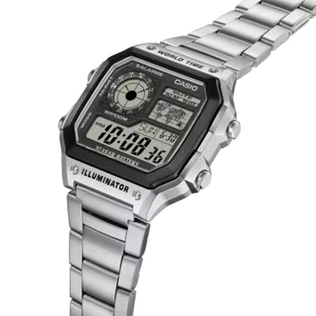 Montre homme  dgitale casio sport acier gris ae-1200whd-1avef – digitales